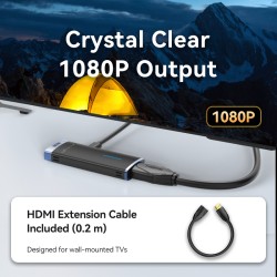 Buy Vention HDMI Wireless Transmitter-Receiver Kit 5GHz 1080p Blue - ADCL0 - HDM... in Cyprus, Nicosia, Limassol, Larnaka, Pafos