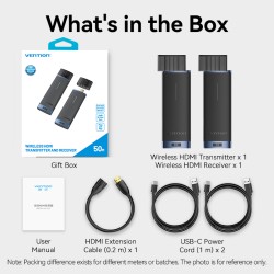 Buy Vention HDMI Wireless Transmitter-Receiver Kit 5GHz 1080p Blue - ADCL0 - HDM... in Cyprus, Nicosia, Limassol, Larnaka, Pafos