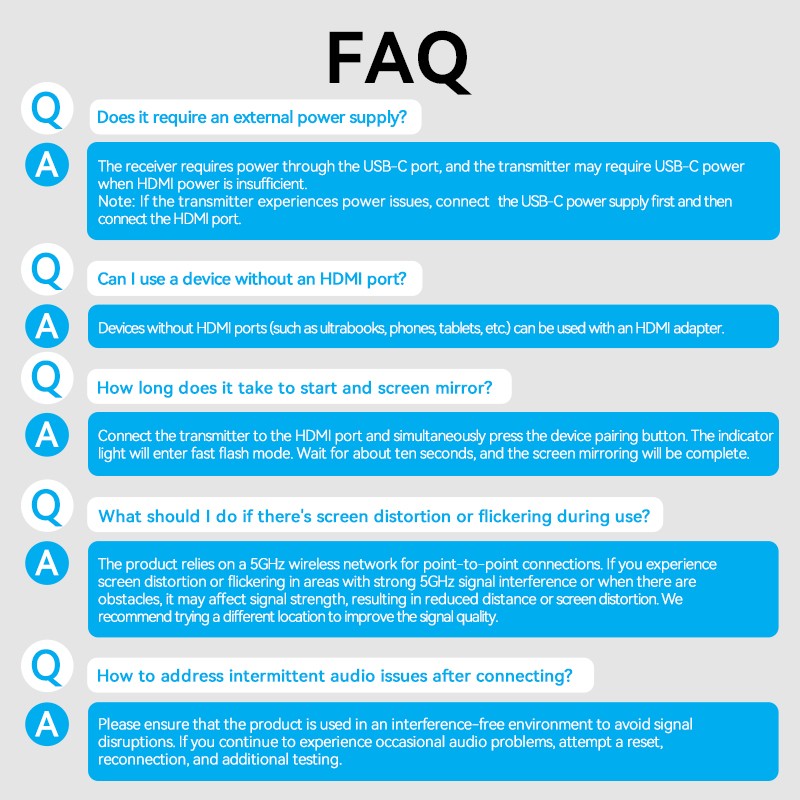 Buy Vention HDMI Wireless Transmitter-Receiver Kit 5GHz 1080p Blue - ADCL0 - HDM... in Cyprus, Nicosia, Limassol, Larnaka, Pafos