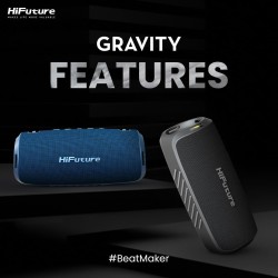 Buy HiFuture Portable BT Speaker - GRAVITY - IPX7 45W Black in Cyprus, Nicosia, Limassol, Larnaka, Pafos