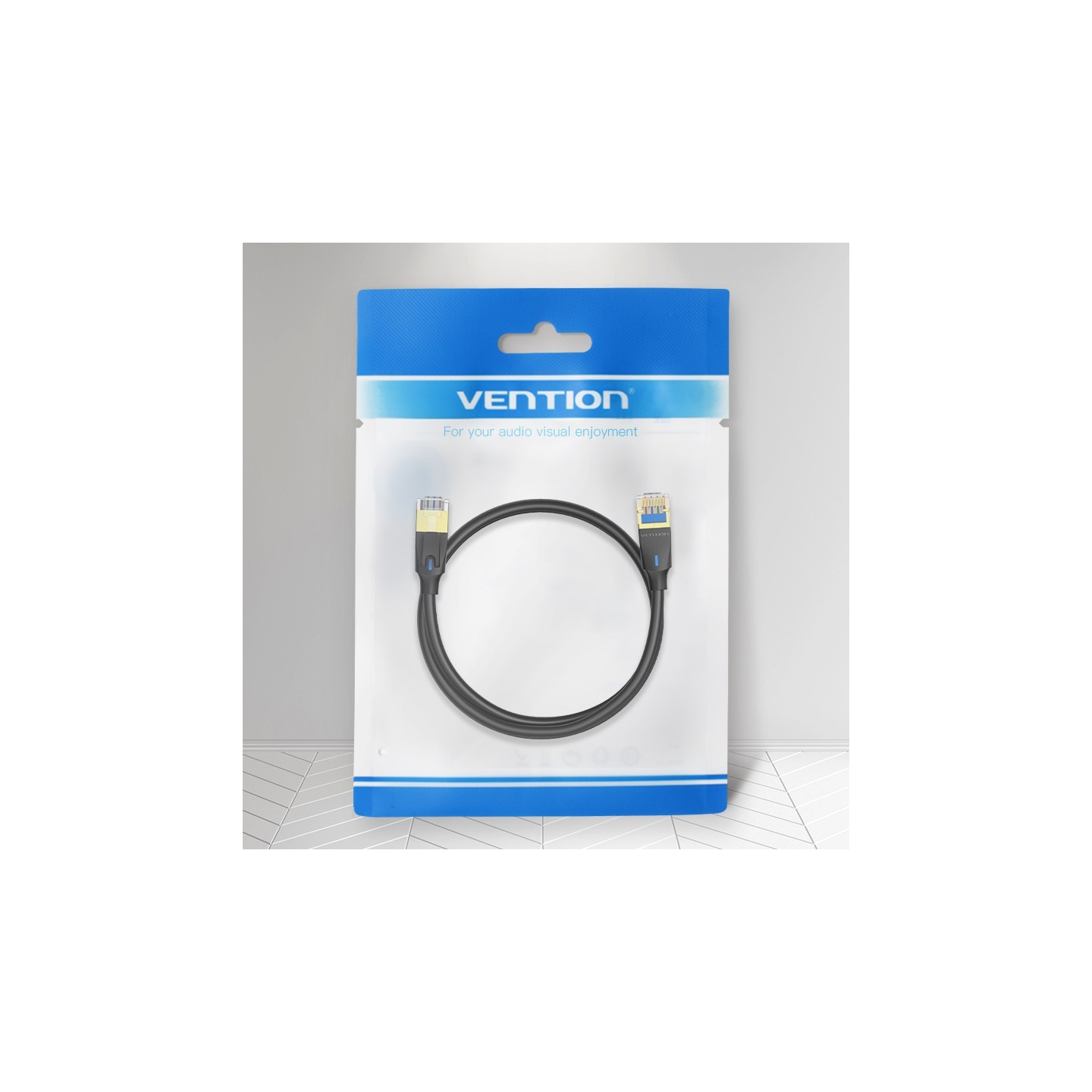 Vention NETWORK Cable - IKIBG - CAT8 SFTP Slim 1.5m Black — Buy in Cyprus with Fast Delivery