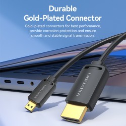 Buy Vention HDMI to HDMI Micro Cable - AGIBF - HDMI Micro Cable - 1.0m in Cyprus, Nicosia, Limassol, Larnaka, Pafos