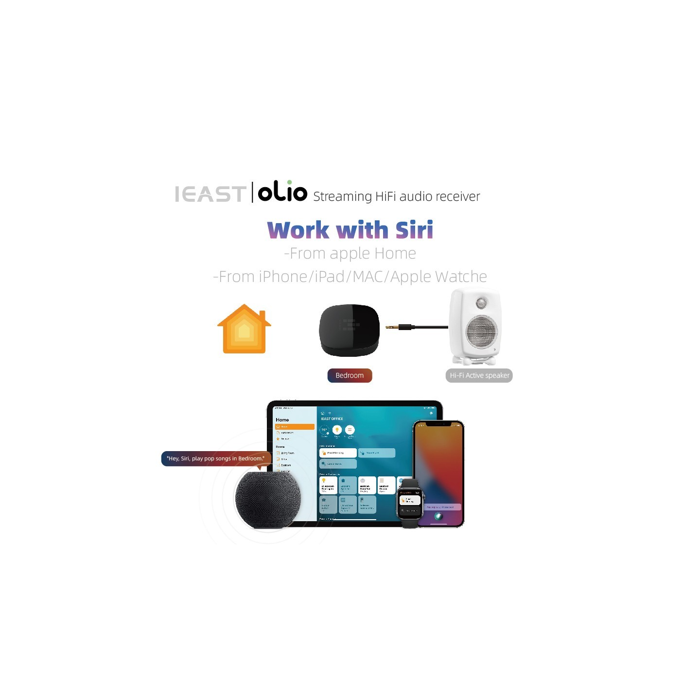 iEast Olio - WIFI & Bluetooth Multiroom Audio Streamer Airplay2 — Buy in Cyprus with Fast Delivery