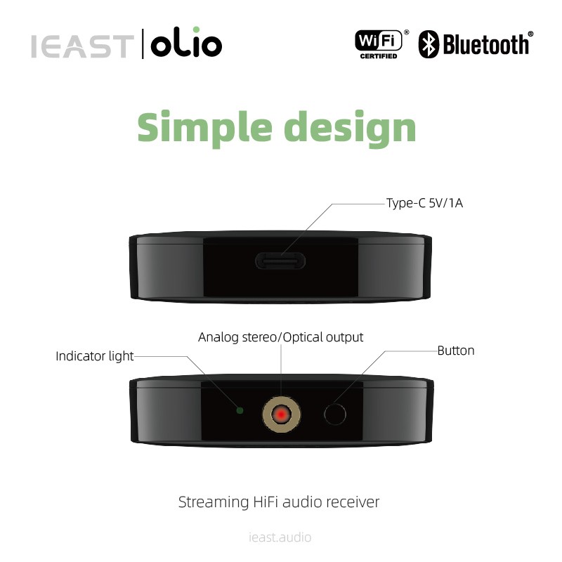Buy iEast Olio - WIFI & Bluetooth Multiroom Audio Streamer Airplay2 in Cyprus, Nicosia, Limassol, Larnaka, Pafos
