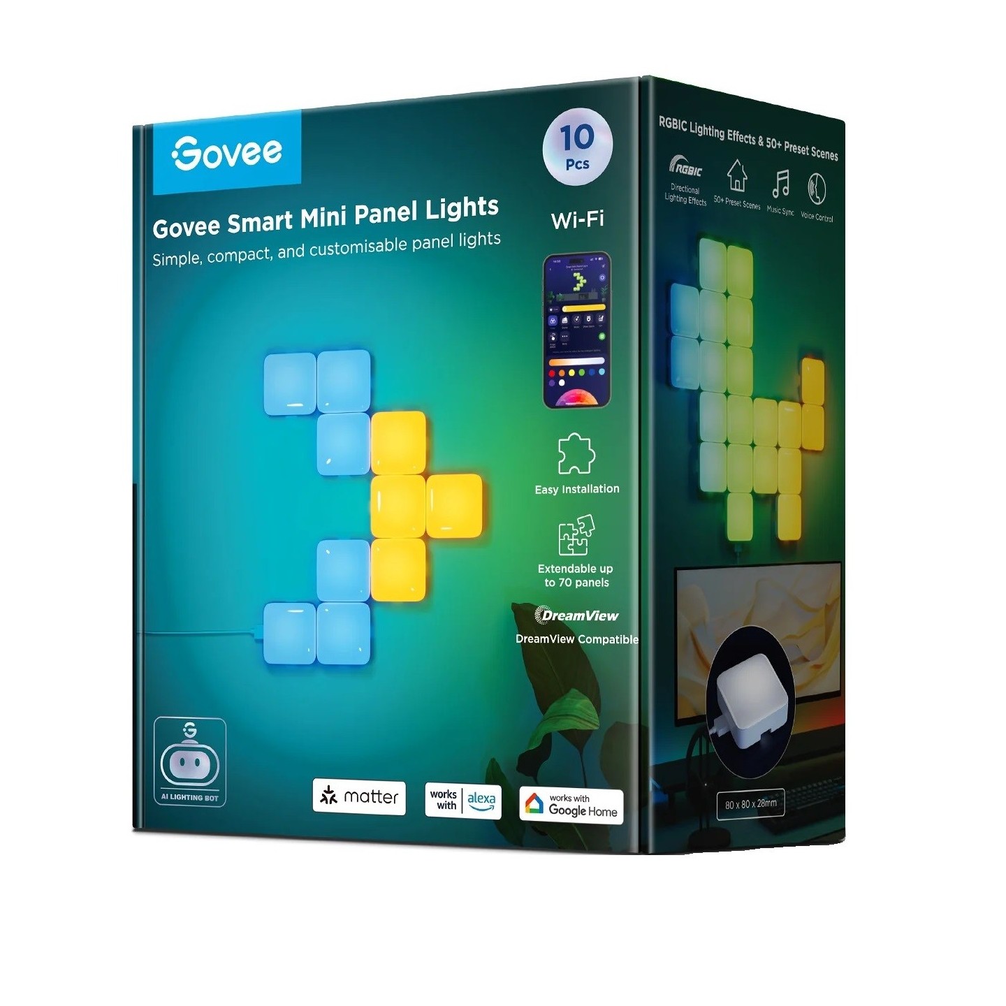 Govee Gaming Smart Mini Panel Lights - 10pcs — Buy in Cyprus with Fast Delivery