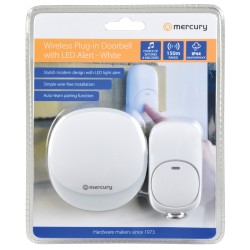 Buy Mercury Wireless Plug-in Doorbell White - 350.310UK - Wireless Plug-in Doorb... in Cyprus, Nicosia, Limassol, Larnaka, Pafos