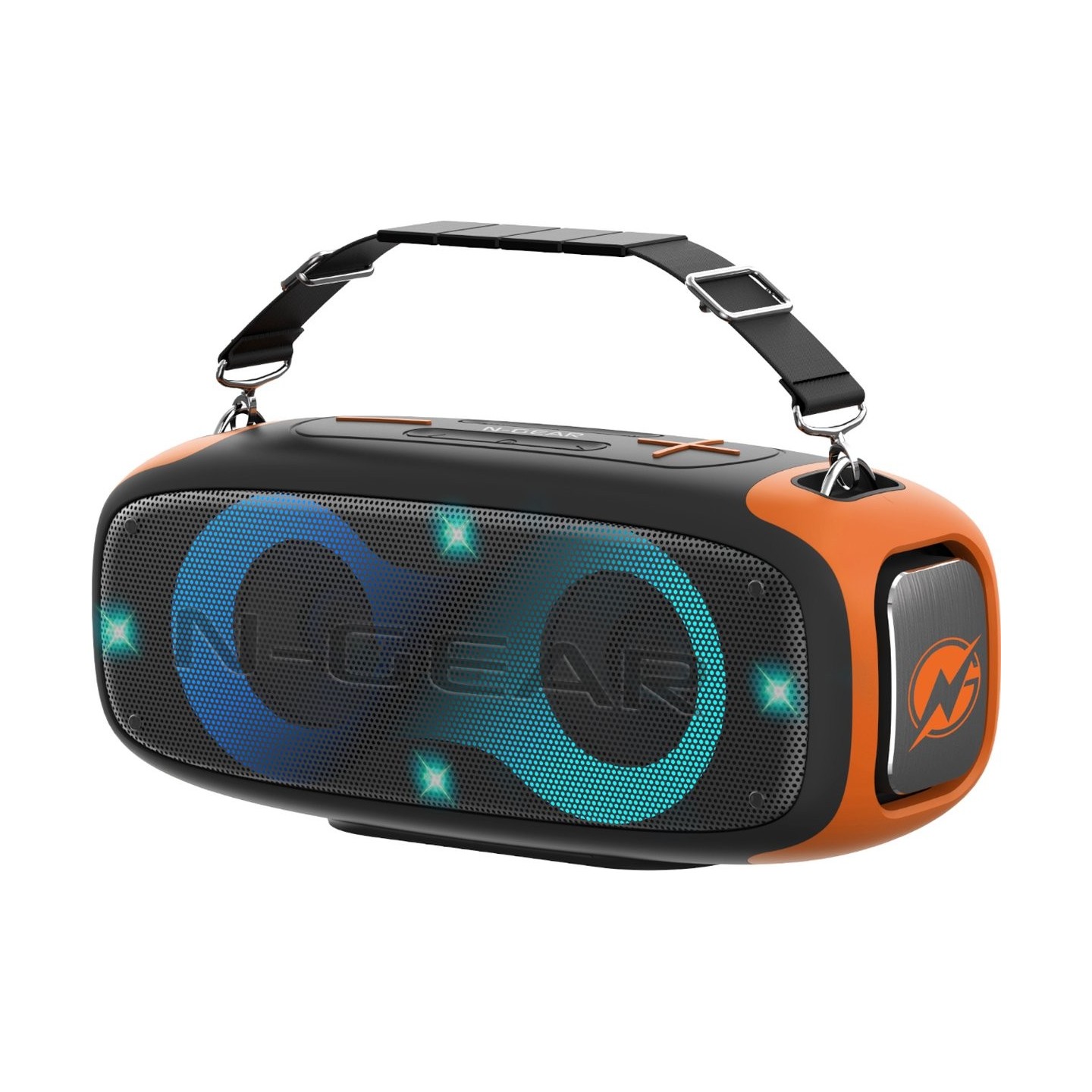 N-Gear LETS GO PARTY BLAZOOKA Portable Speaker - 830 - with 1x Wireless Mic RGB Lights BT & USB