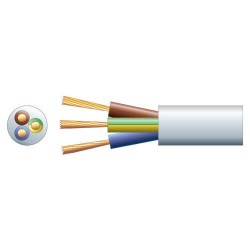 Buy Mercury Mains Power Cable - 804.341UK - 3-Core 10A 1.0mm 100m White in Cyprus, Nicosia, Limassol, Larnaka, Pafos