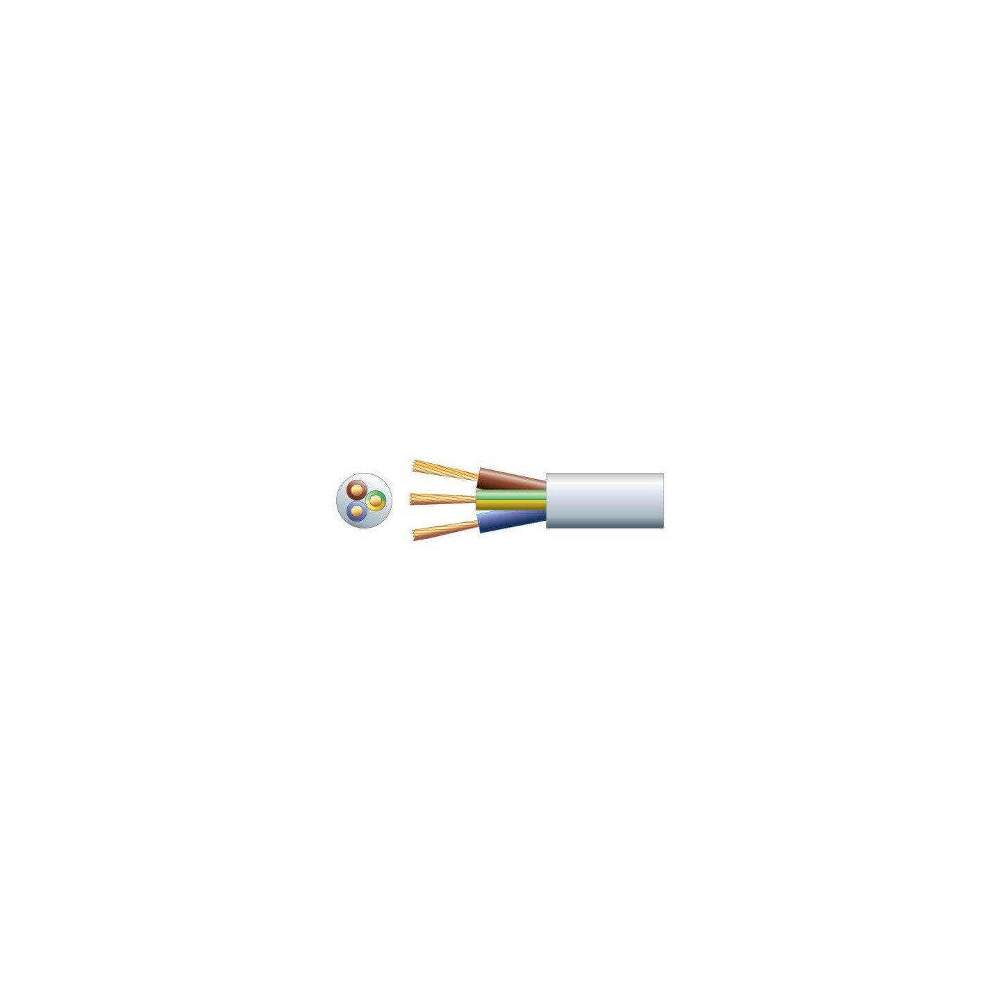 Mercury Mains Power Cable - 804.341UK - 3-Core 10A 1.0mm 100m White — Buy in Cyprus with Fast Delivery
