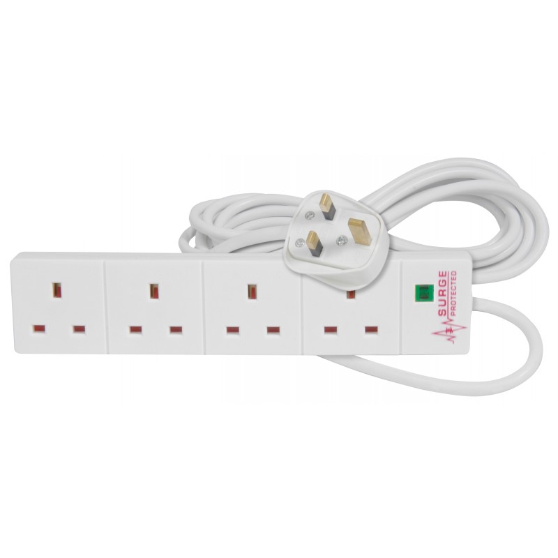 Buy Mercury 4Gang with Surge Protector - 430.009UK - 2.0m in Polybag in Cyprus, Nicosia, Limassol, Larnaka, Pafos