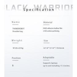 Buy Thunderobot Dark Warrior Pro Laptop Backpack - 17' in Cyprus, Nicosia, Limassol, Larnaka, Pafos