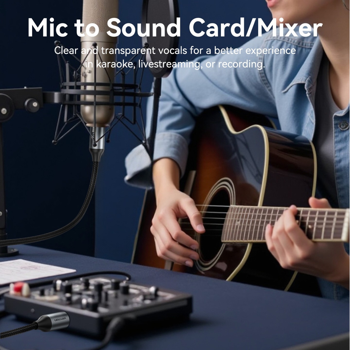 Vention AUDIO XLR M-F Cable Braided-Metal 3.0m - BKHHI - XLR M-F Cable Braided-Metal 3.0m — Buy in Cyprus with Fast Delivery