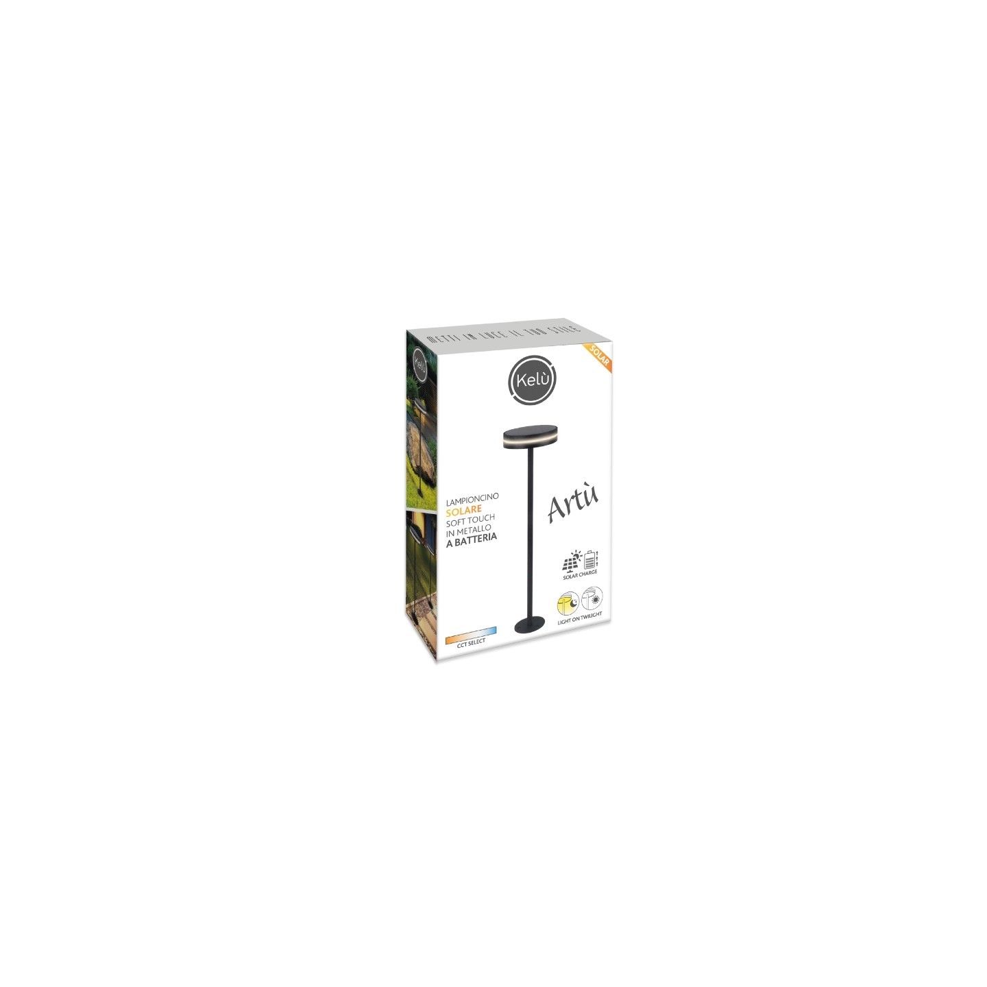 KELU Solar & USB Rechargeable Lamp - ARTU - IP54 140lm 3000mAh Black — Buy in Cyprus with Fast Delivery
