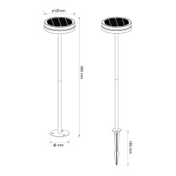 Buy KELU Solar & USB Rechargeable Lamp - ARTU - IP54 140lm 3000mAh Black in Cyprus, Nicosia, Limassol, Larnaka, Pafos
