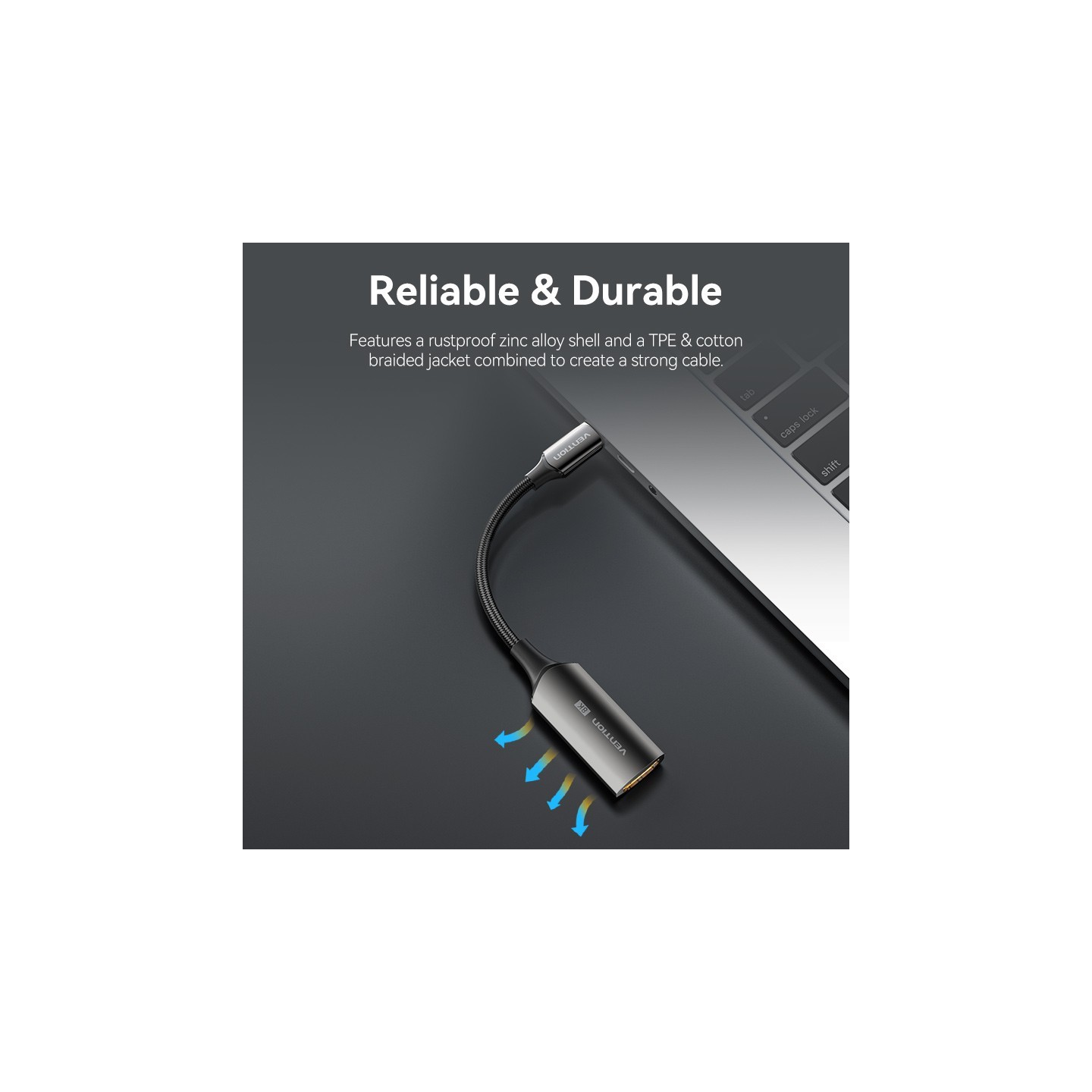 Vention Converter USB-C to HDMI Adaptor - CRDBC - 0.25m 8K60Hz Metal — Buy in Cyprus with Fast Delivery