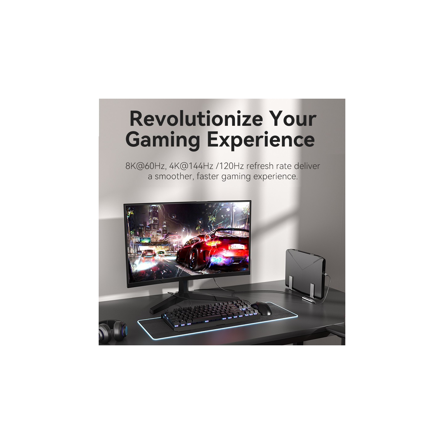 Vention Converter USB-C to HDMI Adaptor - CRDBC - 0.25m 8K60Hz Metal — Buy in Cyprus with Fast Delivery