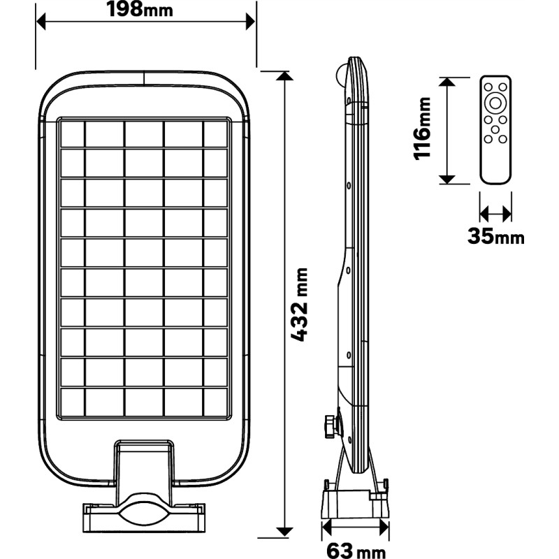 Buy GBC ON SURF Pole Mounted 100W Solar Dimmable LED Light - Pole Mounted, 100W,... in Cyprus, Nicosia, Limassol, Larnaka, Pafos
