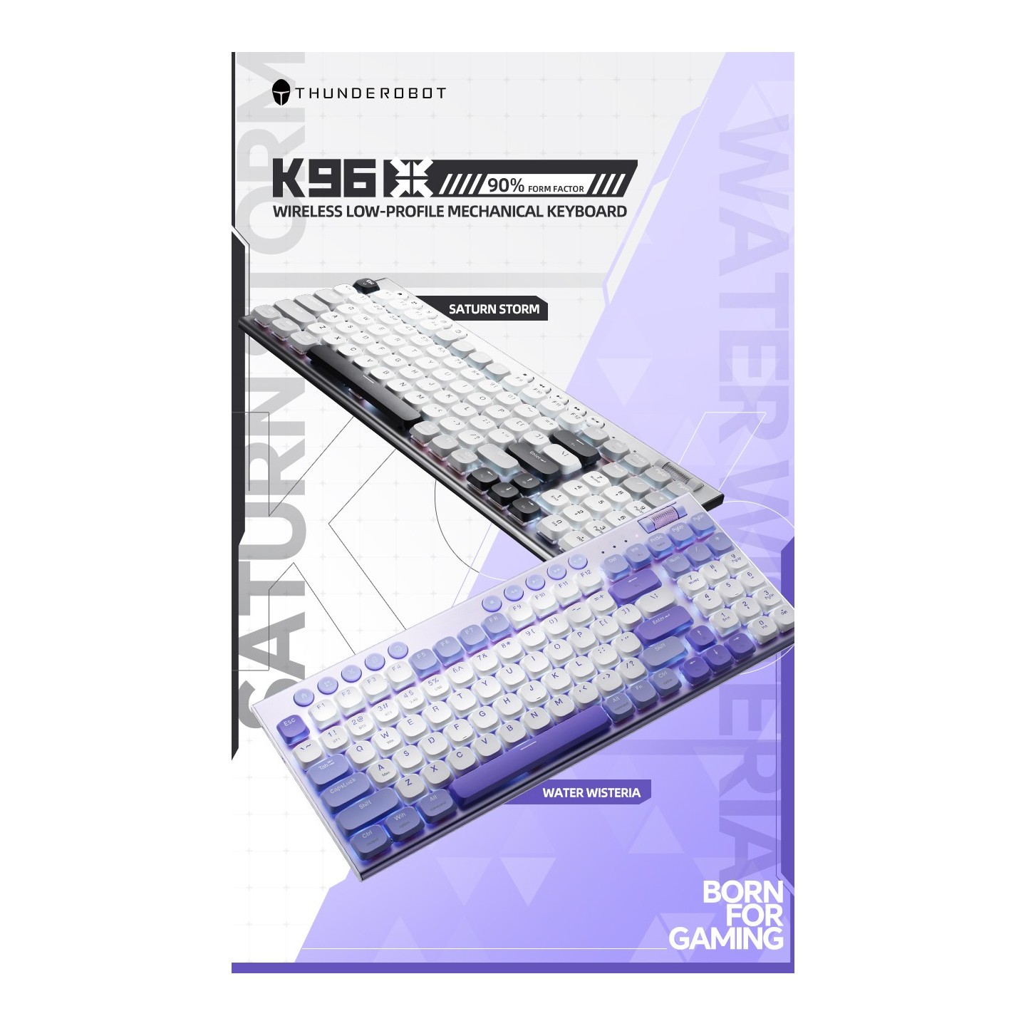 Thunderobot K96 Trimode 2.4GHz-BT-USB-C 96 Red Switch Low-Profile Keyboard (Boxed) — Buy in Cyprus with Fast Delivery
