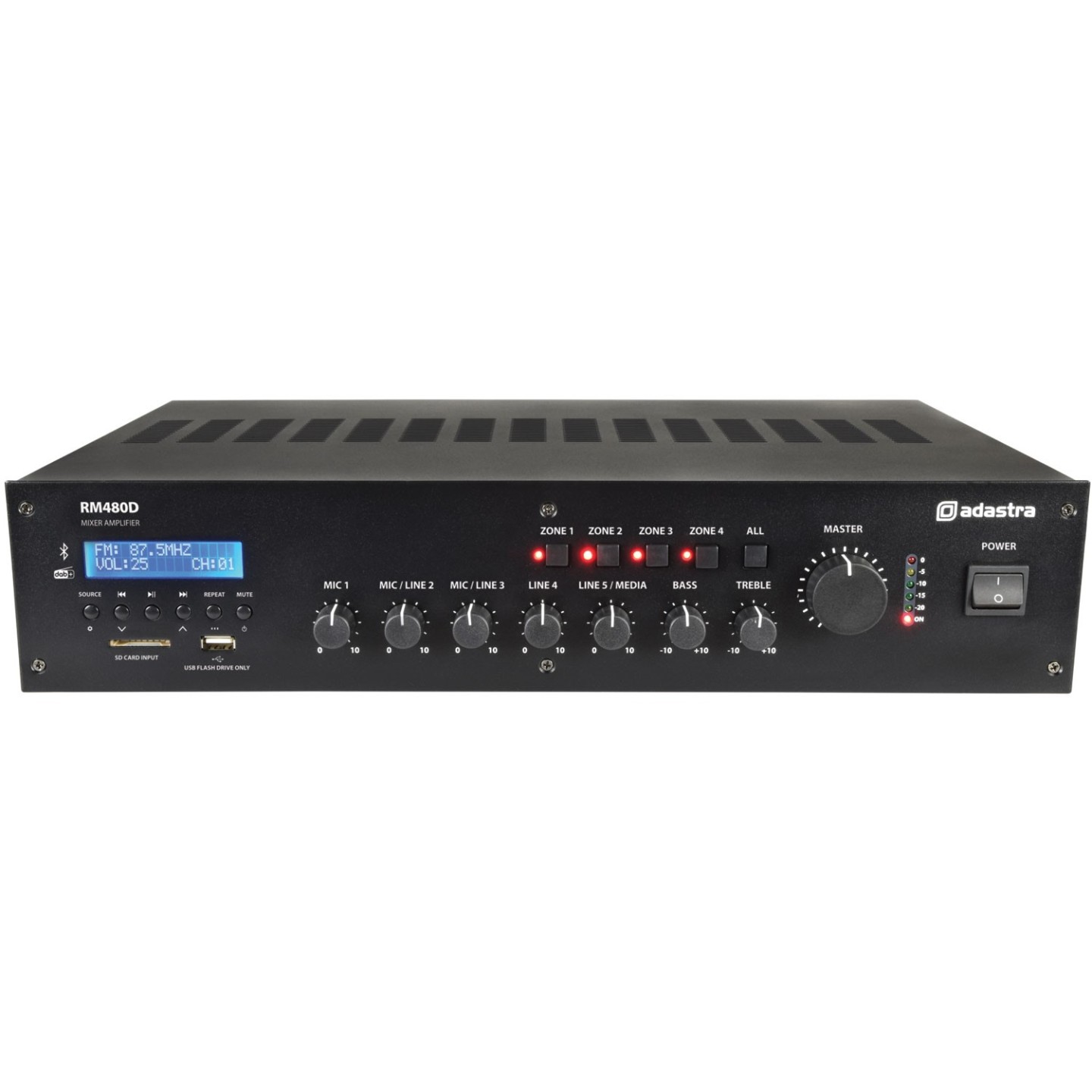 Adastra PA 100V Amplifier - RM480D - 480W FM DAB USB BT 4Z 953.227UK — Buy in Cyprus with Fast Delivery