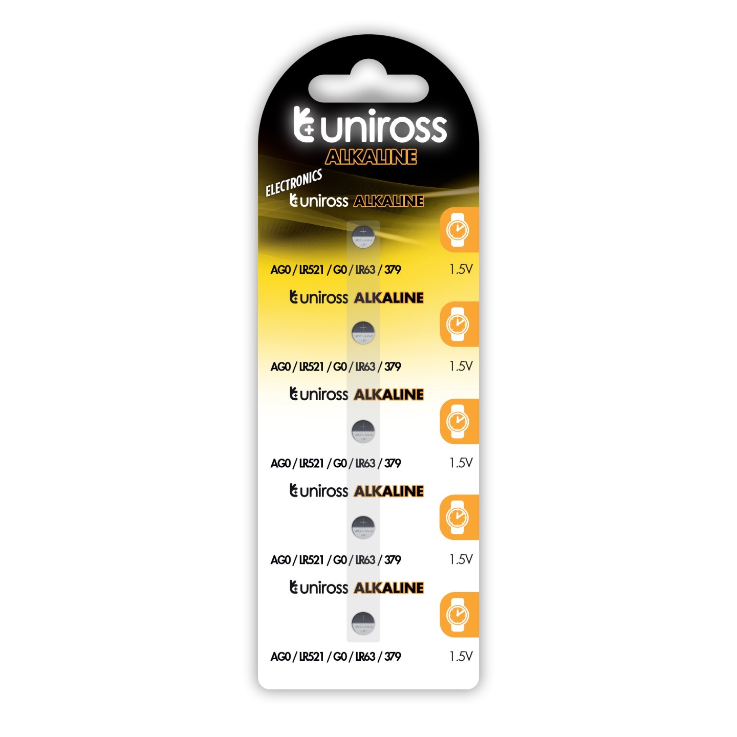Uniross Coin Battery - LR521 AG0 LR63 - Alkaline Coin Battery (5pack) — Buy in Cyprus with Fast Delivery