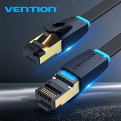 Buy Vention Network Cable - IKCBH - Cat8 SFTP Flat 2.0m Black in Cyprus, Nicosia, Limassol, Larnaka, Pafos