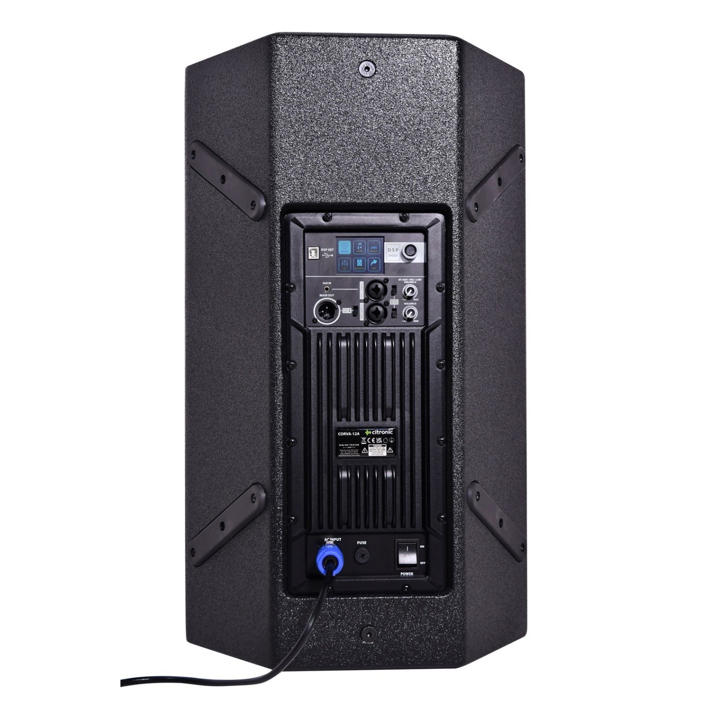Citronic Speaker - CORVA-12A - 12'' Active Plywood Speaker 1400W with DSP — Buy in Cyprus with Fast Delivery