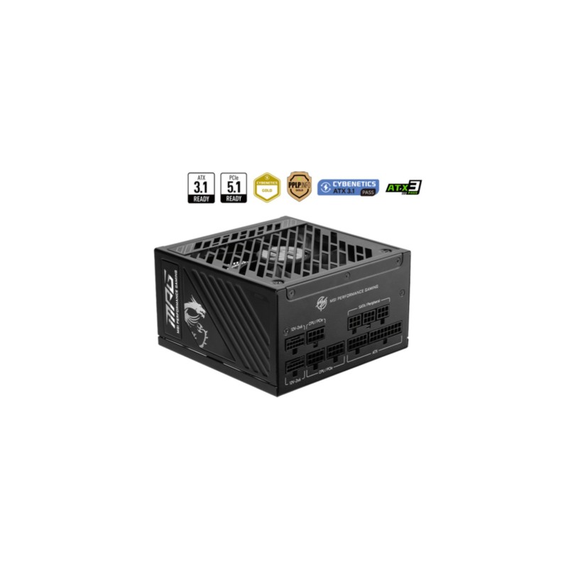 Buy MSI MPG A1250GS PC Power Supply - 306-7ZPFX11-CE0 - 1250W, ATX 3.1, PCIe 5.1... in Cyprus, Nicosia, Limassol, Larnaka, Pafos