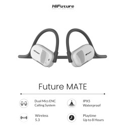 Buy HiFuture Headphones - Open Ear Gray-White in Cyprus, Nicosia, Limassol, Larnaka, Pafos