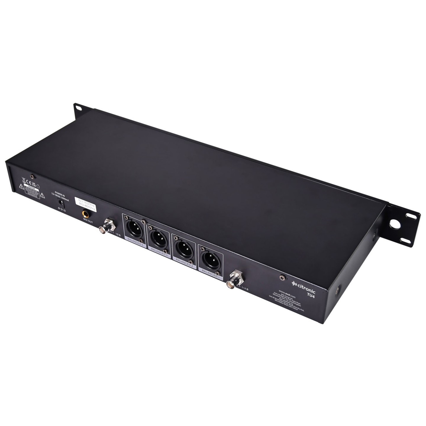 Citronic Quad True Diversity Multi-UHF Wireless Microphone System (4 x Handhelds) - TU4-H - Quad True Diversity Multi-UHF