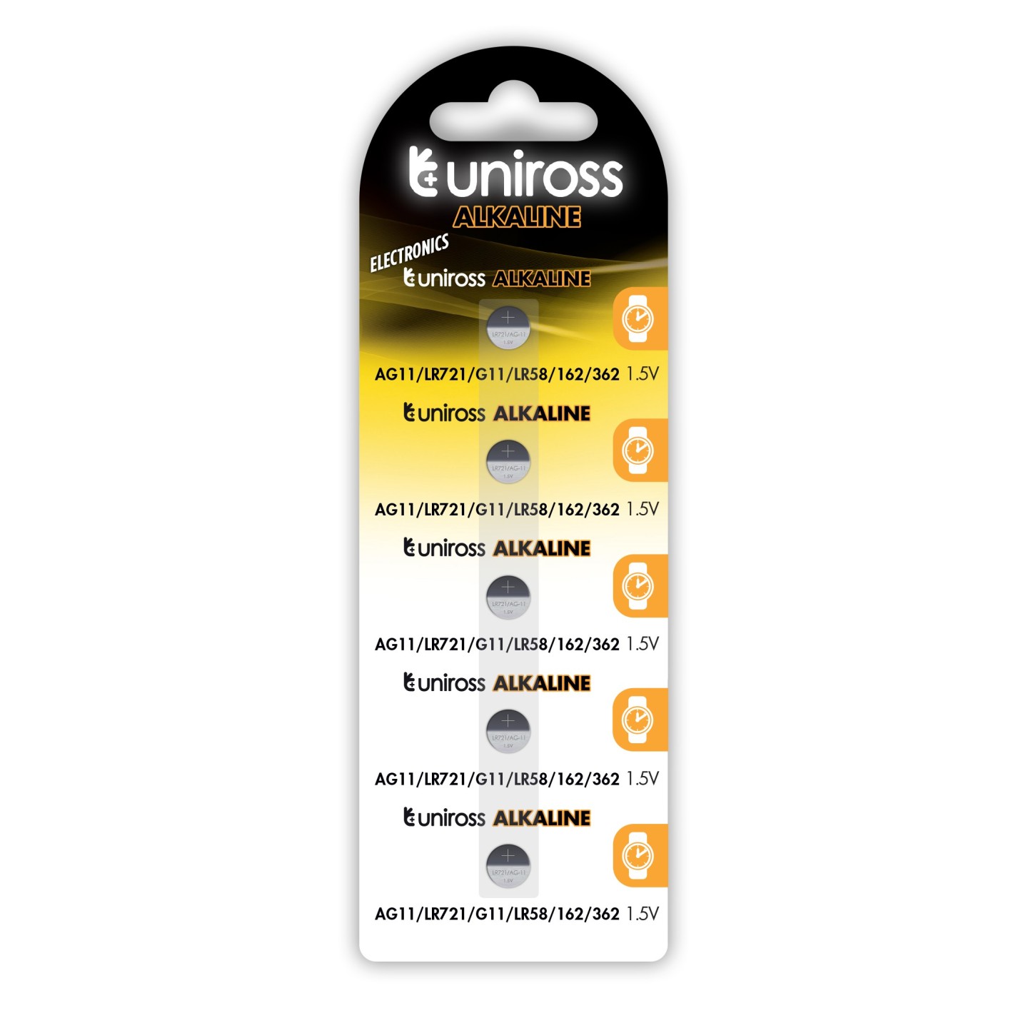 Uniross LR721 AG11 - LR58 - Alkaline Coin Battery (5pack) — Buy in Cyprus with Fast Delivery