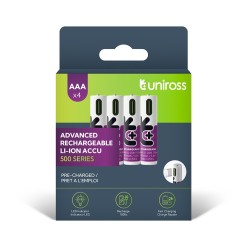 Buy Uniross Rechargeable USB-C Lithium AAA Batteries - 4pack in Cyprus, Nicosia, Limassol, Larnaka, Pafos