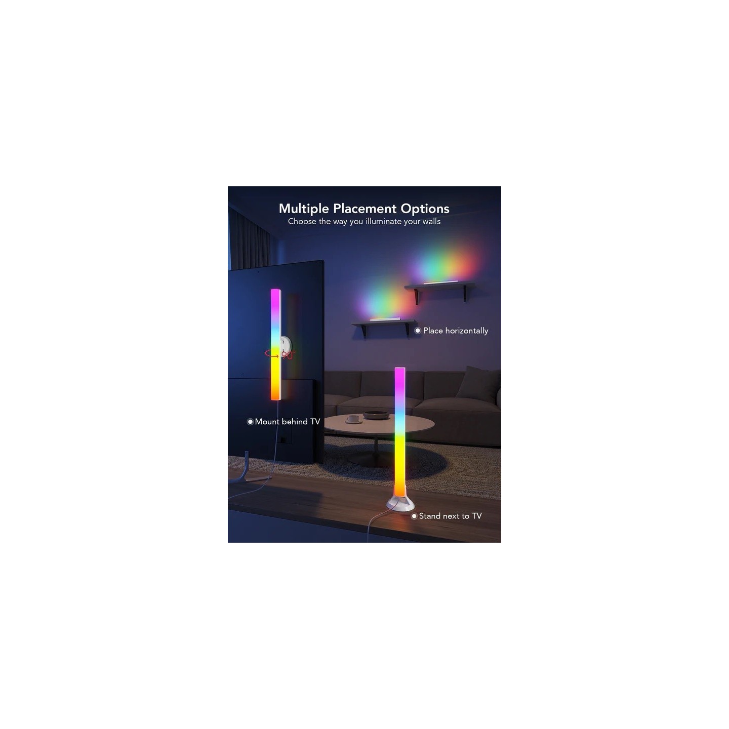 Govee TV Light Bars - H6046 - RGBIC for 45'-70' TV — Buy in Cyprus with Fast Delivery