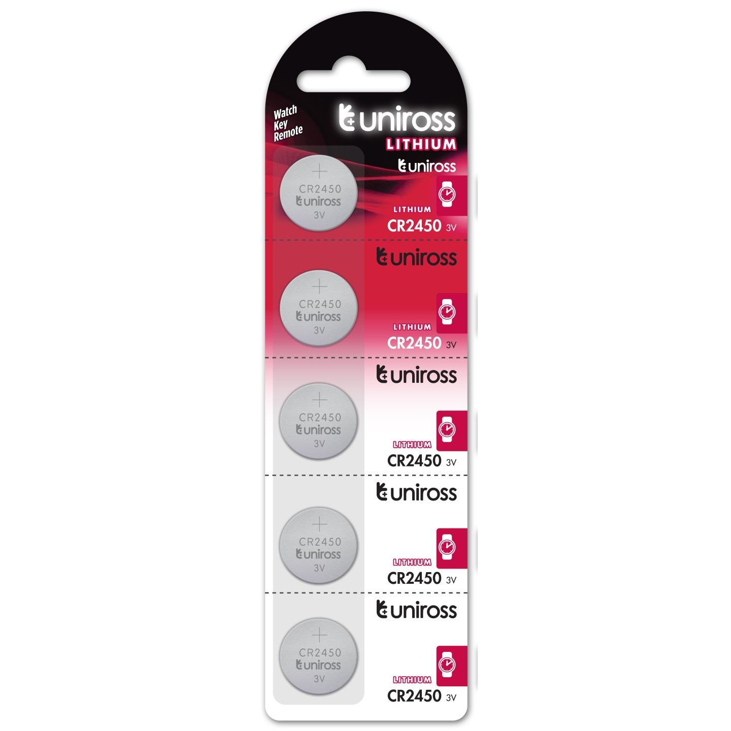 Uniross Button Cell Lithium Battery - CR2450 - Button Cell Lithium Battery (5pack) — Buy in Cyprus with Fast Delivery