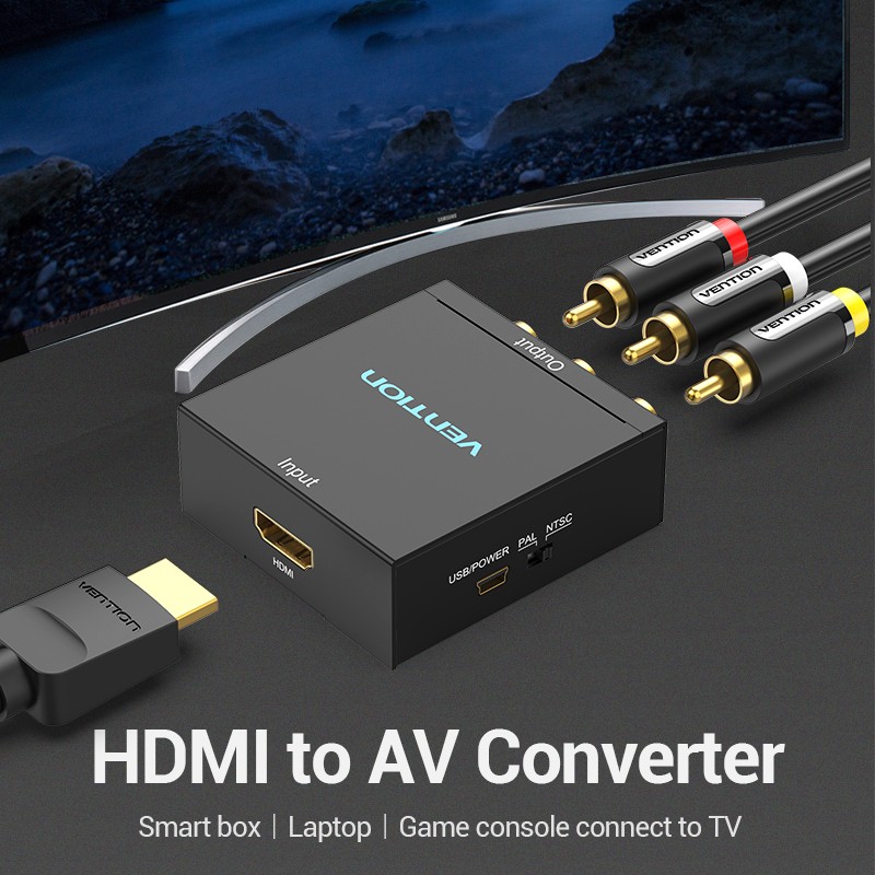 Buy Vention Converter - AEEB0 - HDMI to 3RCA USB Powered in Cyprus, Nicosia, Limassol, Larnaka, Pafos