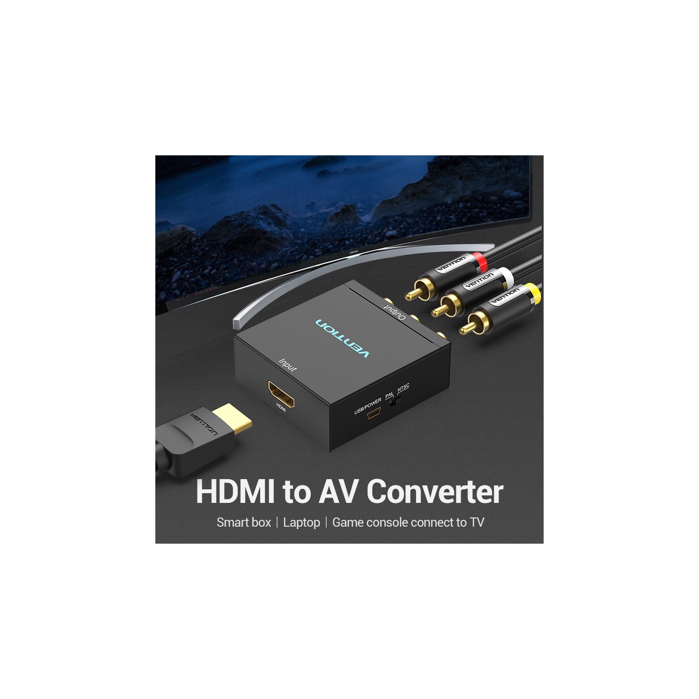 Vention Converter - AEEB0 - HDMI to 3RCA USB Powered — Buy in Cyprus with Fast Delivery