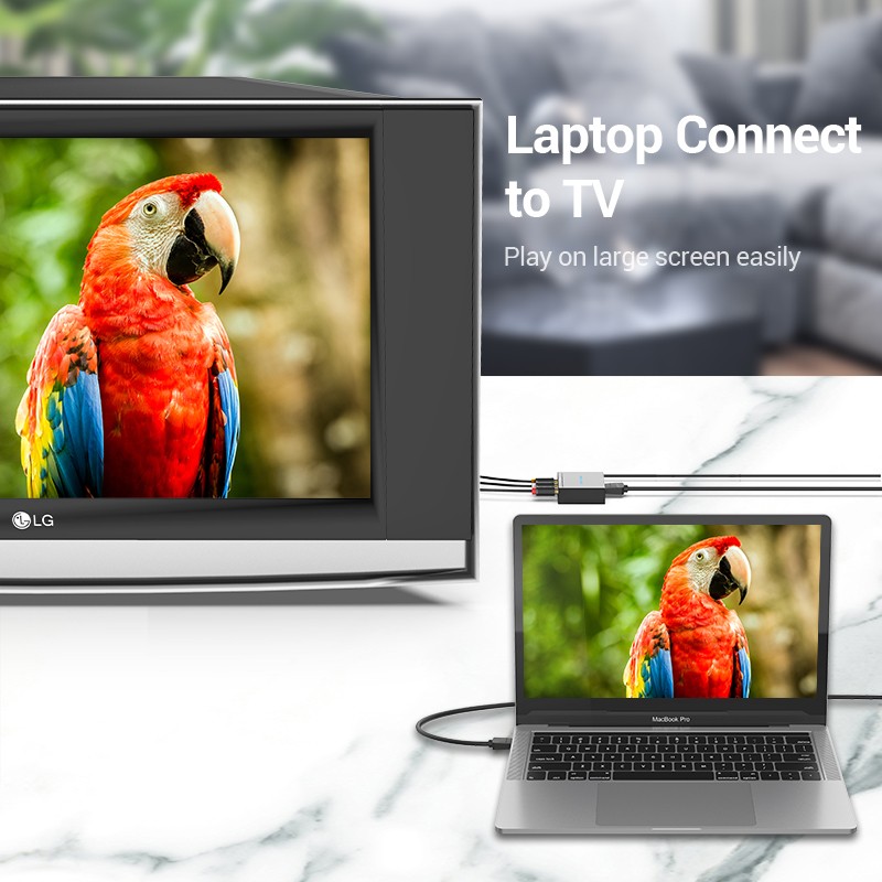 Buy Vention Converter - AEEB0 - HDMI to 3RCA USB Powered in Cyprus, Nicosia, Limassol, Larnaka, Pafos