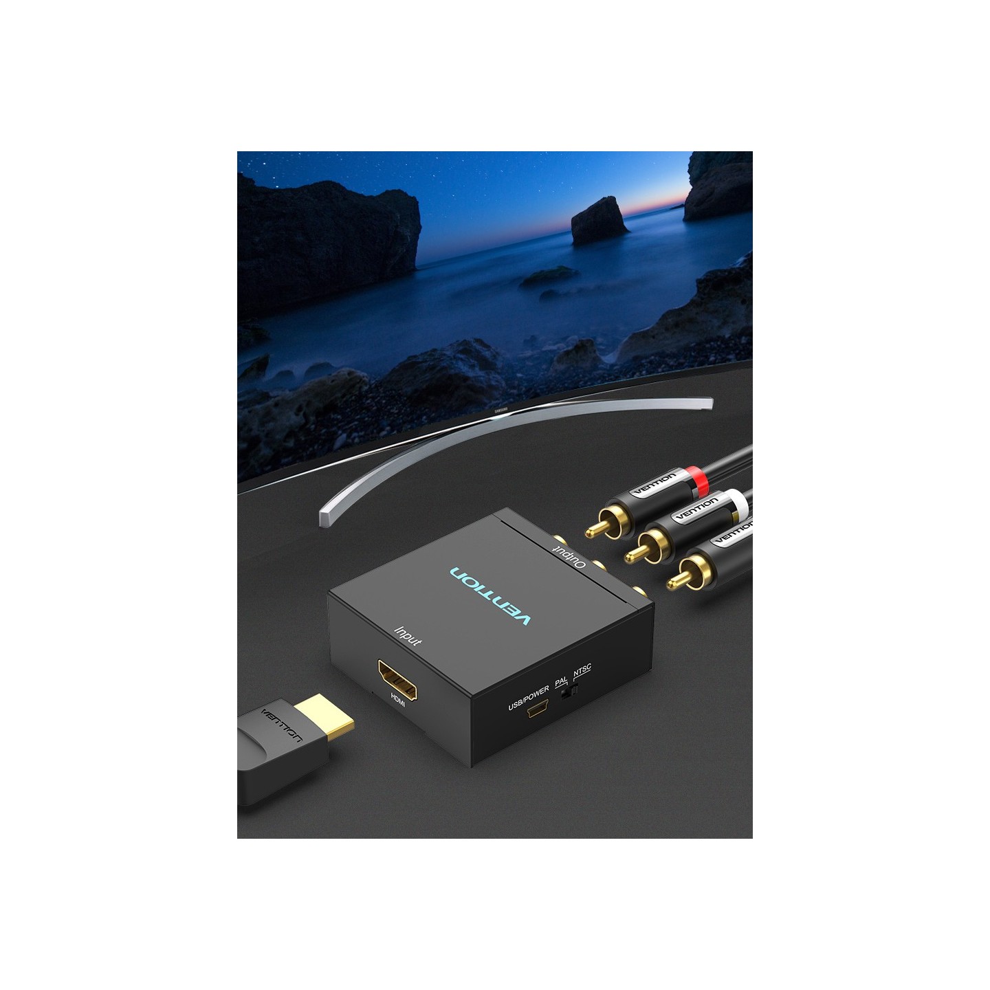 Vention Converter - AEEB0 - HDMI to 3RCA USB Powered — Buy in Cyprus with Fast Delivery