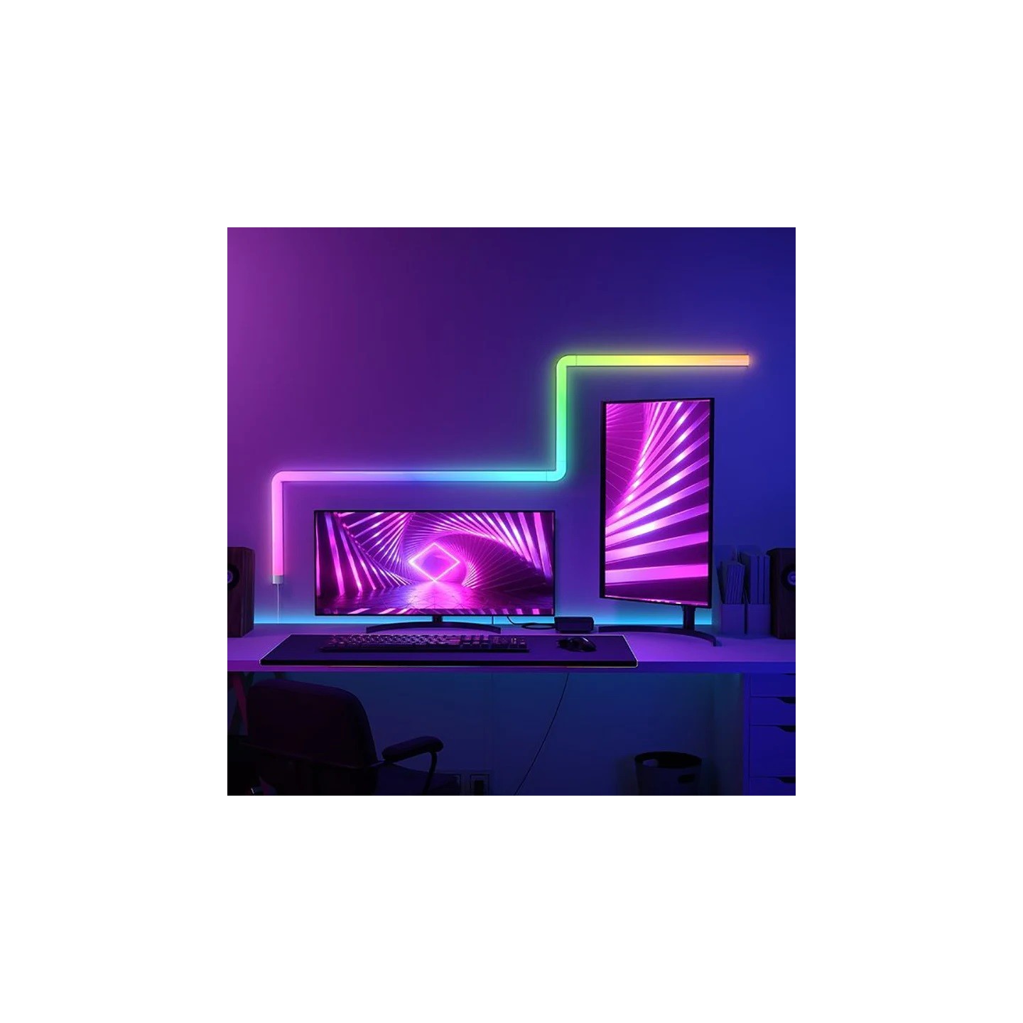 Govee Glide RGBIC Wall Light - B6062201 - 6tubes+1curve — Buy in Cyprus with Fast Delivery