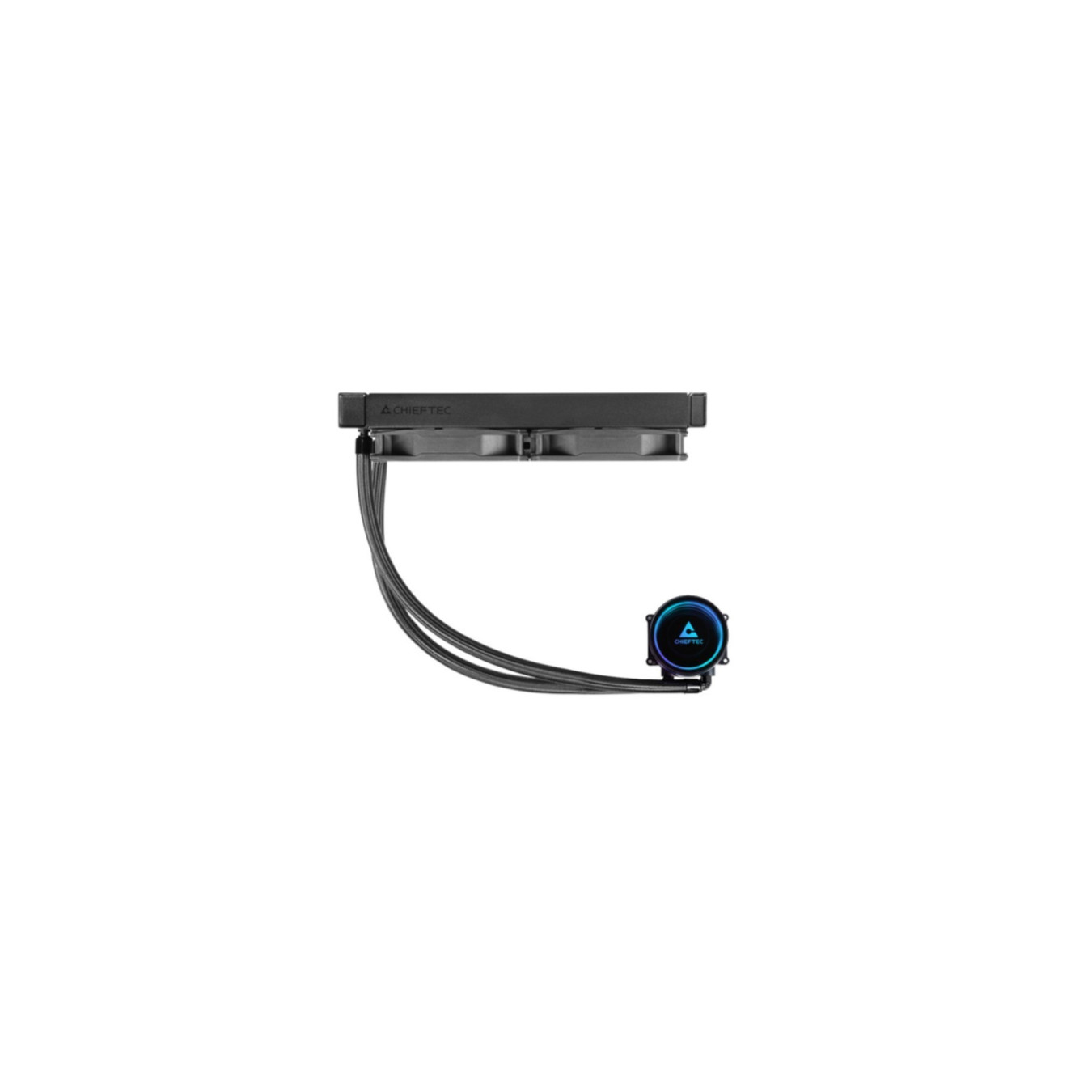 Chieftec Iceberg 240 Dark AIO Liquid CPU Cooler - 240mm Radiator, ARGB Infinity Mirror, PWM Fans