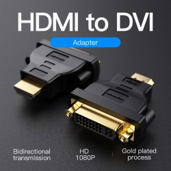 Buy Vention HDMI Adaptor Male to DVI Female - ECCB0 - 24+5 Bi-Direction in Cyprus, Nicosia, Limassol, Larnaka, Pafos