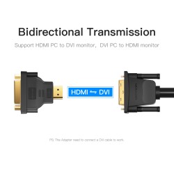 Buy Vention HDMI Adaptor Male to DVI Female - ECCB0 - 24+5 Bi-Direction in Cyprus, Nicosia, Limassol, Larnaka, Pafos