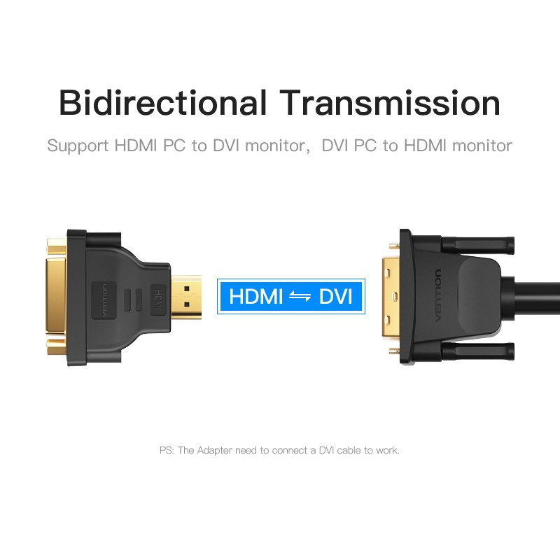 Buy Vention HDMI Adaptor Male to DVI Female - ECCB0 - 24+5 Bi-Direction in Cyprus, Nicosia, Limassol, Larnaka, Pafos