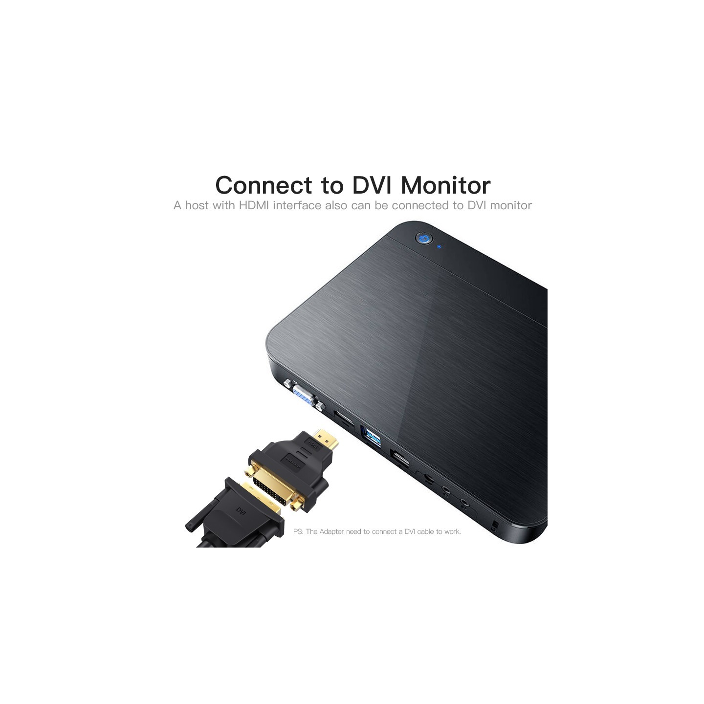 Vention HDMI Adaptor Male to DVI Female - ECCB0 - 24+5 Bi-Direction — Buy in Cyprus with Fast Delivery