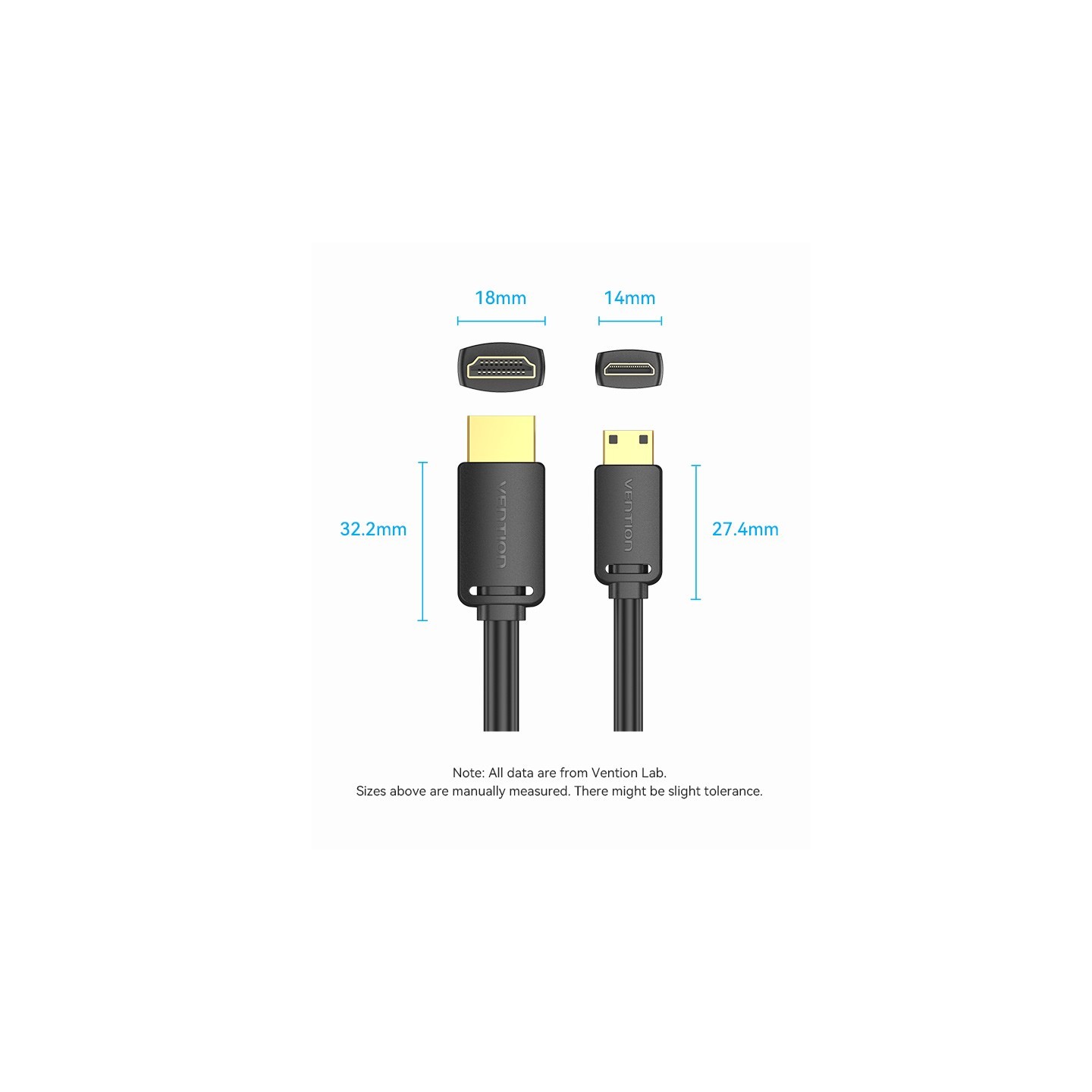 Vention HDMI to HDMI Mini Cable 1.5m - AGHBG - HDMI to HDMI Mini Cable 1.5m — Buy in Cyprus with Fast Delivery