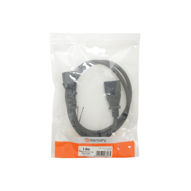 Buy Mercury IEC Extension Lead - 114.051UK - 1.0m Bag in Cyprus, Nicosia, Limassol, Larnaka, Pafos