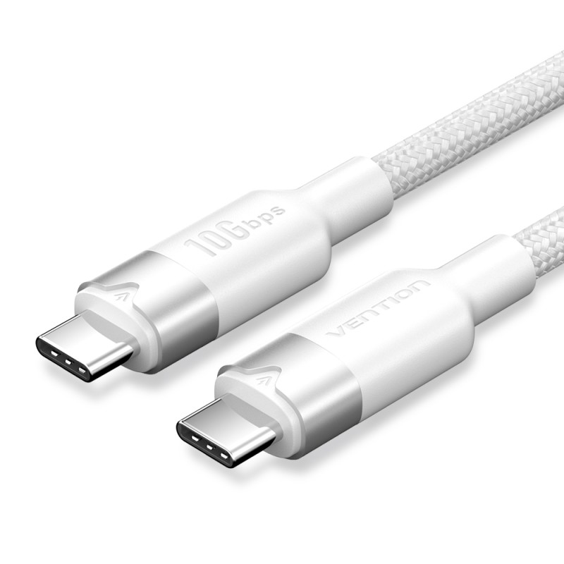Buy Vention IT Cable USB-C 3.2 Gen2 M-M 1.0m Braided Aluminum White - TRGWF - US... in Cyprus, Nicosia, Limassol, Larnaka, Pafos