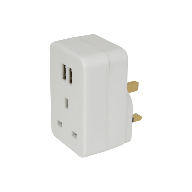 Buy Mercury PlugThroug UK Mains Adaptr - 429.690 - DualUSB in Cyprus, Nicosia, Limassol, Larnaka, Pafos