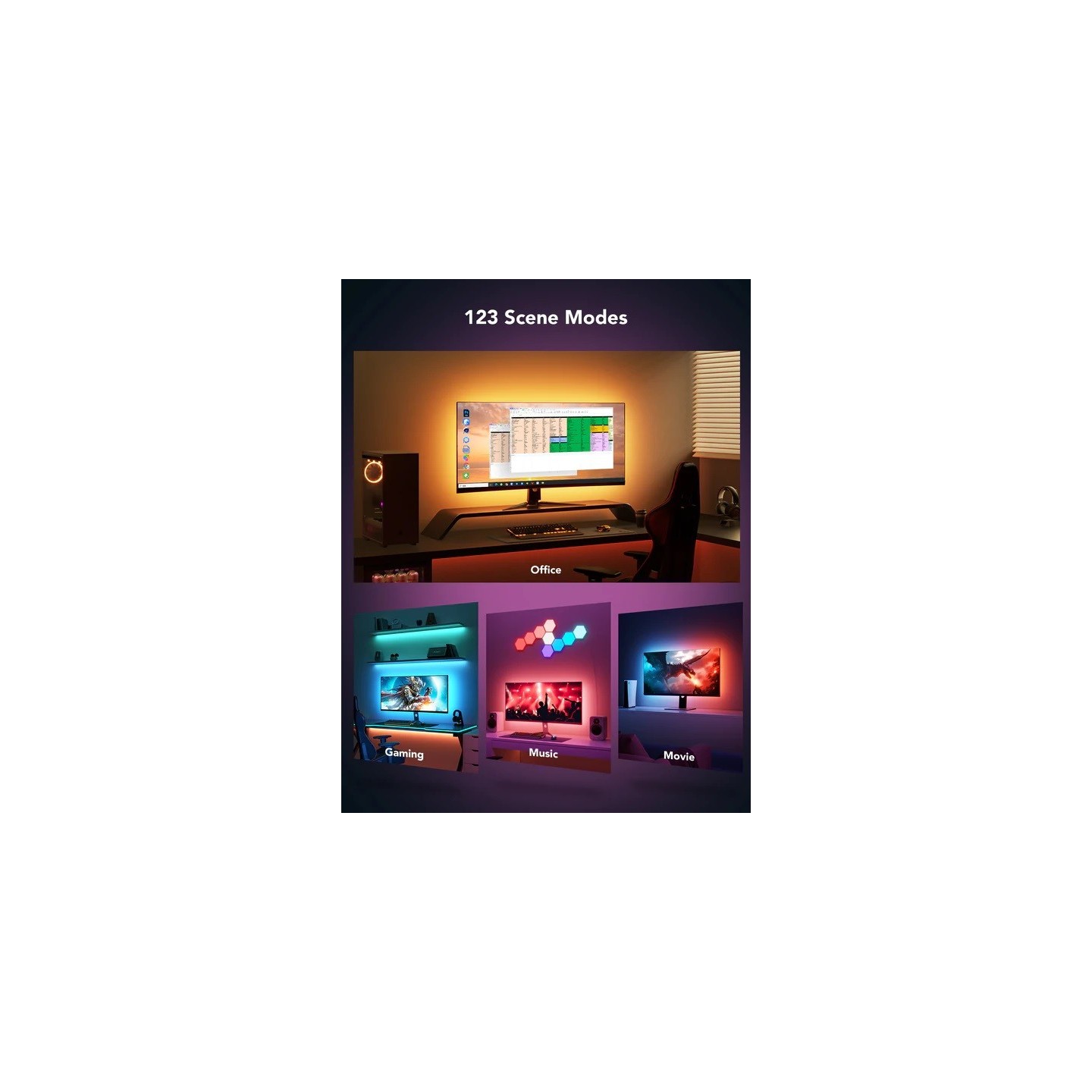 Govee Gaming Light Strip G1 - H6609 - for 27'-34' PC Monitor — Buy in Cyprus with Fast Delivery