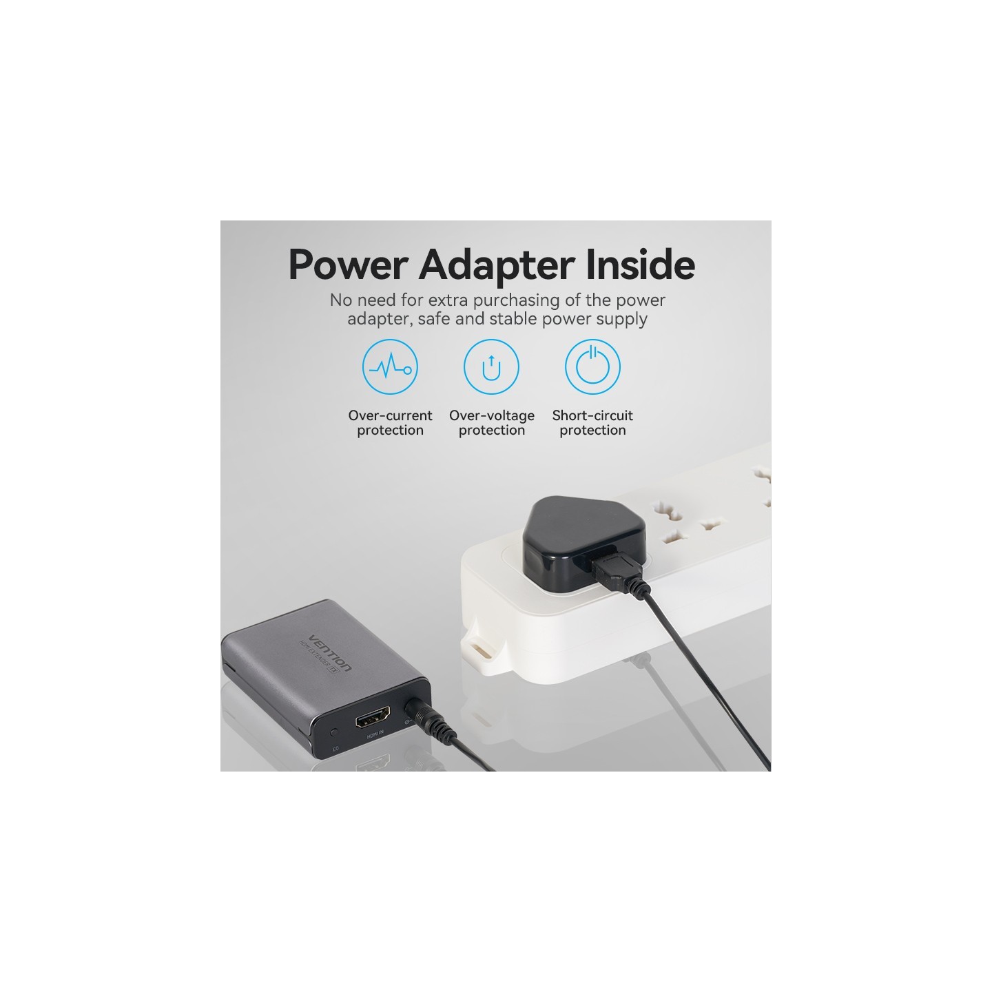 Vention HDMI Extender over Ethernet 50m - AKGH0-UK - with UK PSU — Buy in Cyprus with Fast Delivery