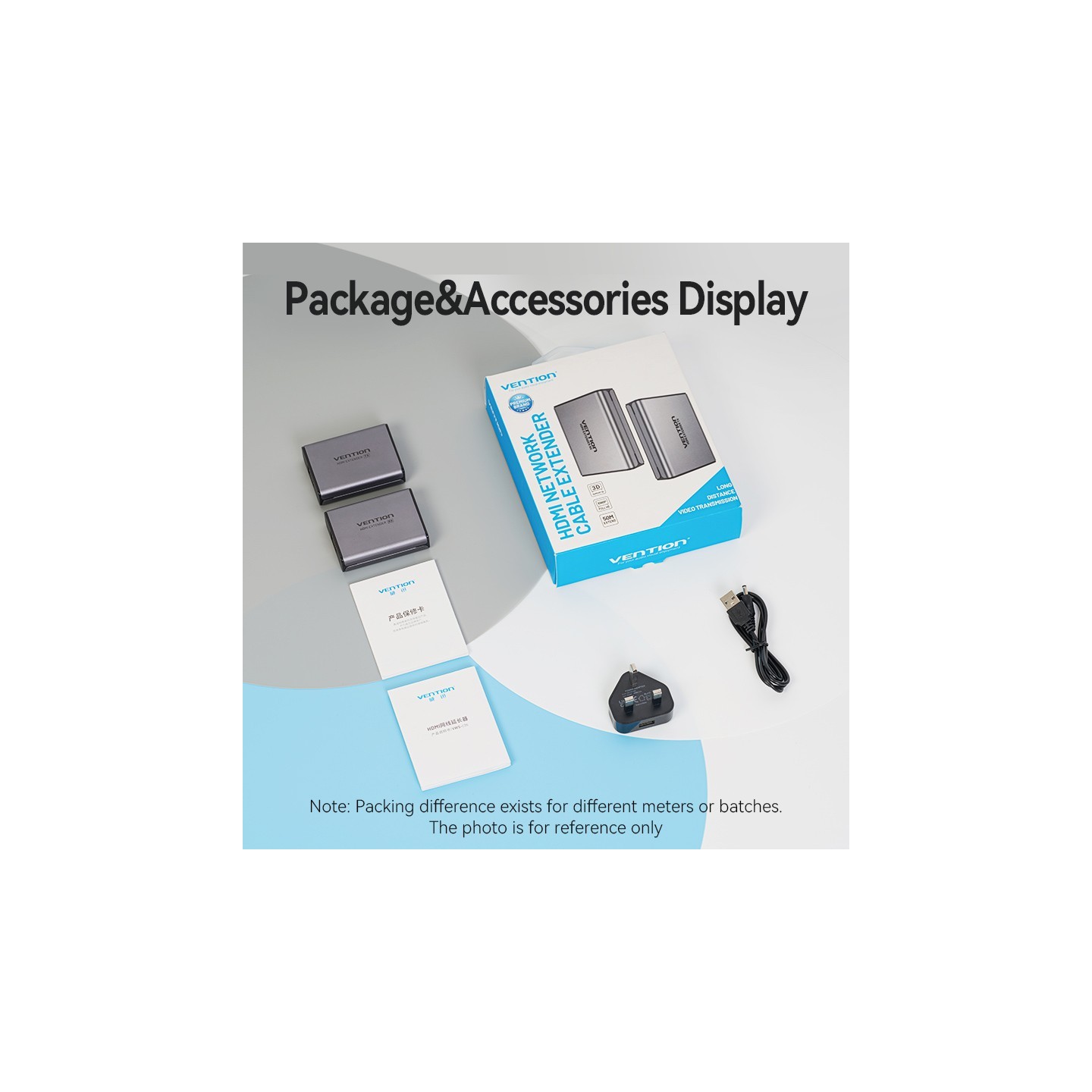 Vention HDMI Extender over Ethernet 50m - AKGH0-UK - with UK PSU — Buy in Cyprus with Fast Delivery